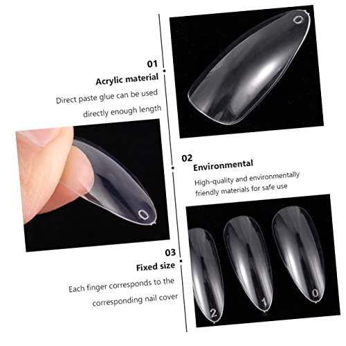 KALLORY 1200 Pçs Unhas Postiças Dicas De Unhas Para Unhas Artificiais Decalques De Unhas Instruções
