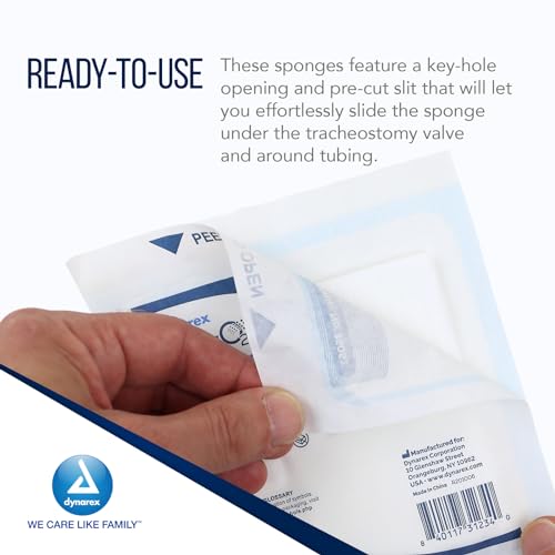 Dynarex 35051 Tracheostomy Gauze Sponge, 4" Length, 4" Width, 12 Ply, Pack of 300 miniatura 5