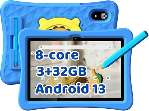 Image of 10.1 Inch Kids Tablet with Stylus & Case | Octa-Core 8GB RAM 64GB ROM | 7000mAh Android Tablet for Ages 3-12 | Parental Control, Pre-Installed Apps & GMS Certified (Pink)