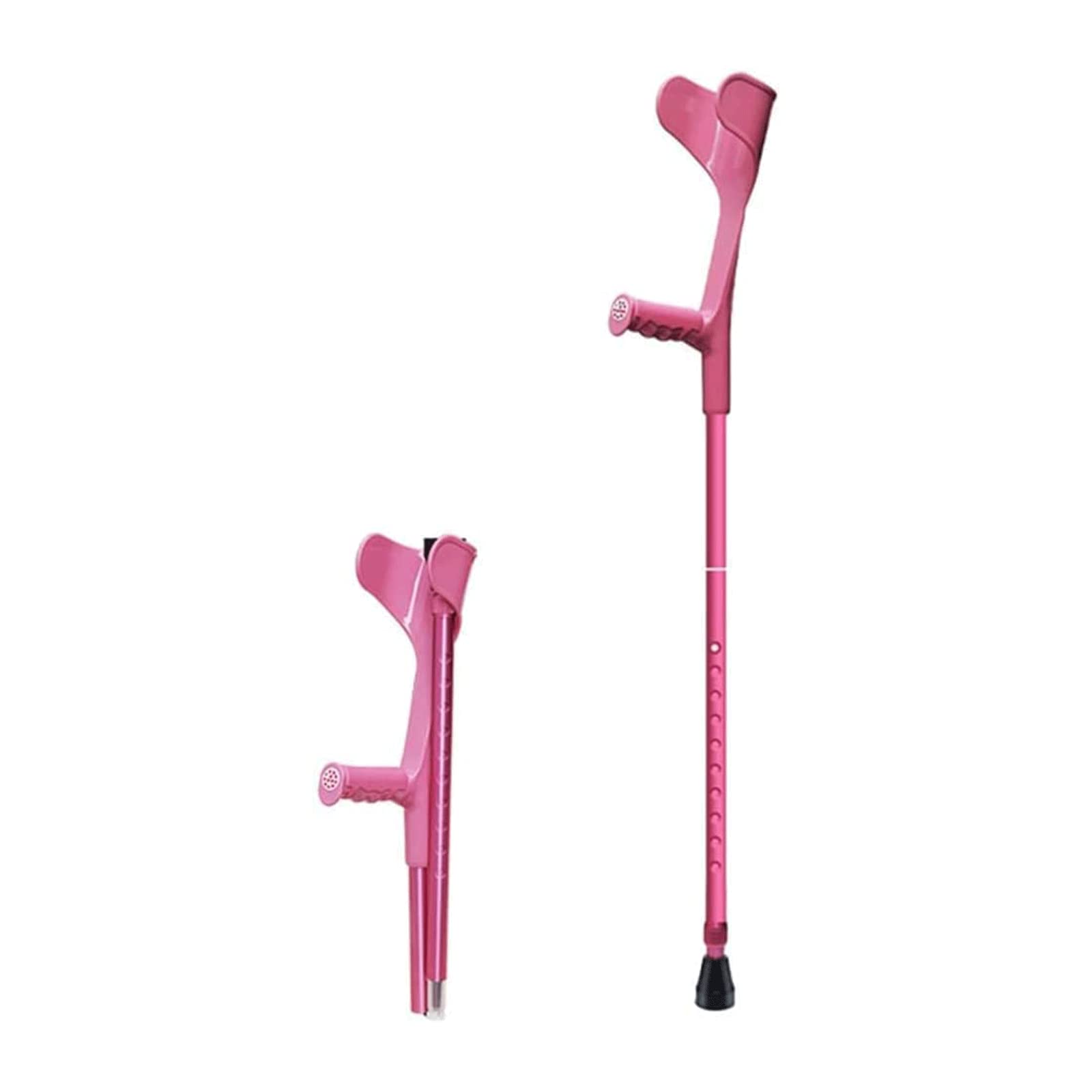 PAASHE Muletas de Aluminio Bastones de antebrazo para Adultos Telescópico Plegable Medio puño Codo Bastones Altura Ajustable Mango ergonómico