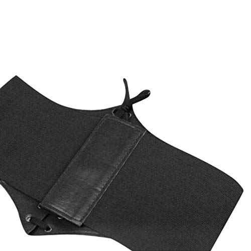 Waist Cincher Corset Wide Band Elastic Tied Waspie Belt Leather Black steampunk buy now online