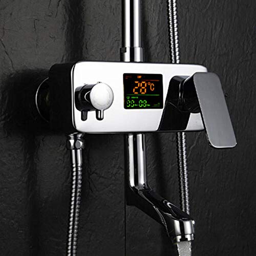 Robinet de douche numérique mitigeur chrome poli froid et chaud - 2
