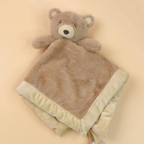 Image of Baby Bear Security Blanket, Soft Loveys for Babies, Lovey for Newborn Boys and Girls, Gender Neutral Security Blanket with Stuffed Animal, Baby Snuggle Toy
