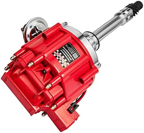 Voltstorm Complete HEI Distributor - High Performance 7500RPM 65K Coil for Chevy GM SBC 283 305 307 327 350 400 BBC 454 396 427 Racing Power Small/Big Blocks Red Cap