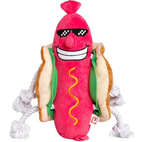 Eheyciga Dog Toys For Large Dogs, Large Squeaky Pet Toys For Entertainment, Stuffed Plush Cute Dog Toys Large Breed With Squeaker, Hot Dog Large #TOP30