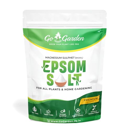 Image of Go Garden Epsom Salt For Plants 900 gm - Organic Source of Magnesium Sulphate for Plants and Home Garden - Water Soluble Powder