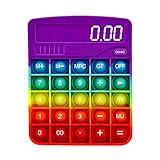 BULINGNA Calculator Shape Fidget Blocks Rainbow Mouse Bubble Pop Toy Silicone ABC Alphabet Popper...