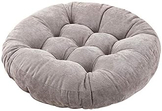 Tiita Floor Pillows Cushions Round Chair Cushion Outdoor Seat Pads for Sitting Meditation Yoga Living Room Sofa Balcony 22x22 Inch, Grey