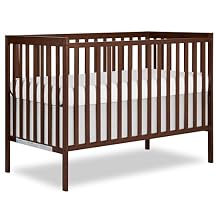 Dream On Me Synergy 5 in 1 Convertible Crib in Walnut Brown, Greenguard Gold and JPMA Certified, Converts from A Baby Crib to A Toddler Bed, A Daybed -Size Bed
