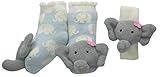 Mud Pie Unisex Baby Elephant Wrist and Toe Rattle Set