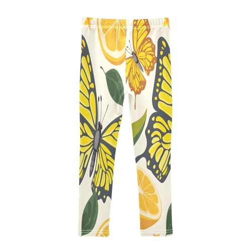 Toddler Girls Leggings Printed Yoga Pants Leggings Butterfly Lemon Simple for Kids2