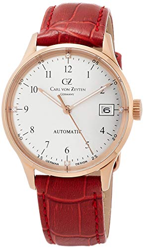 Preisvergleich Produktbild Carl von Zeyten Damen Analog Automatik Uhr mit Leder Armband CVZ0016RSL