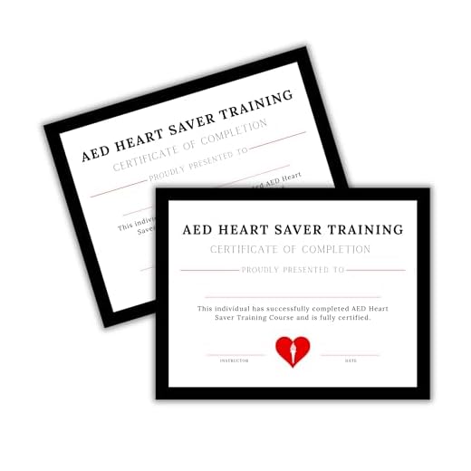 50-Pack AED Heart Saver Certificates