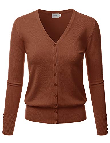 Image of LALABEE Women's V-Neck Long Sleeve Button Down Sweater Cardigan Soft Knit(S-XXL)