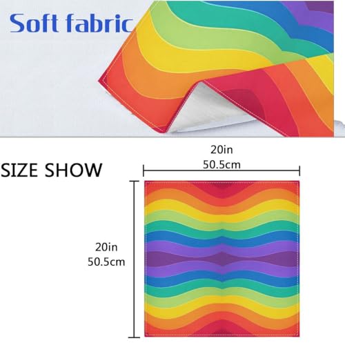 Servilletas de Tela Multicolor Rayadas Pack x6 miniatura 5