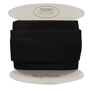 Designers-Factory Gummiband Schwarz 40mm 5 Meter