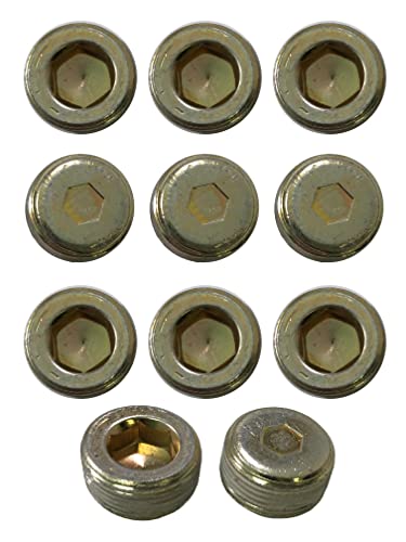 Cummins Thread-In 24 Valve 5.9L - 6.7L Cylinder Head Freeze Plug Kit - 11 Pieces