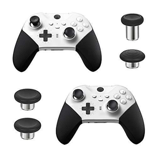 Metal Replacement Thumbsticks For Xbox Elite Controller Series 2 Core,Component Pack Includes 4 Swap Magnetic Joysticks,4 Paddles,1 Standard D-Pads, Accessories Parts For Xbox One Elite 2(Black) #TOP5