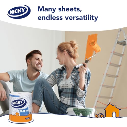 Nicky Unlimited Multipurpose Towel – 6 Rolls Per Pack, 3 Ply Roll, 250 Sheets per Roll, 1500 Sheets per Pack, Easy Opening Pack, Extra Strong, Indoor or Outdoor Use, 30% Recycled Packaging - Image 4