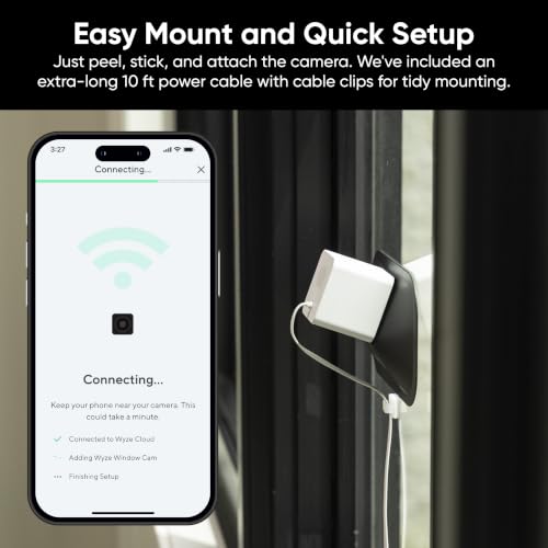 Image of WYZE Window Cam Wedge Mount, Compatible Only with WYZE Window Cam, 20-Degree Viewing Angle, Glare-Reducing Design