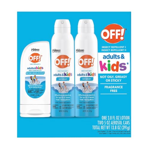 OFF Adults & Kids 3PACK (2 5.0 OZ and 1 3.8 OZ Lotion) NOT Oily O,Greasy OR Sticky Fragrance