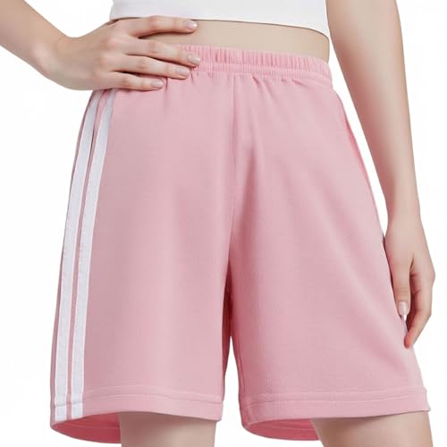 Supcomsta Girls Shorts Kids Quick Dry, Girls Sports Shorts Summer Active Shorts, Girls Gym Shorts for Basketball Running Soccer Yoga (AU, Age, 5 Years, 6 Years, Pink)