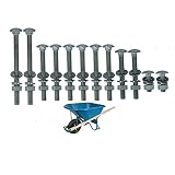 (12pcs)5/16-18 304 Stainless Nuts and Bolts 4 inches, 3“, 2-1/2" and 1" Long, Carriage Bolts, Wheelb
