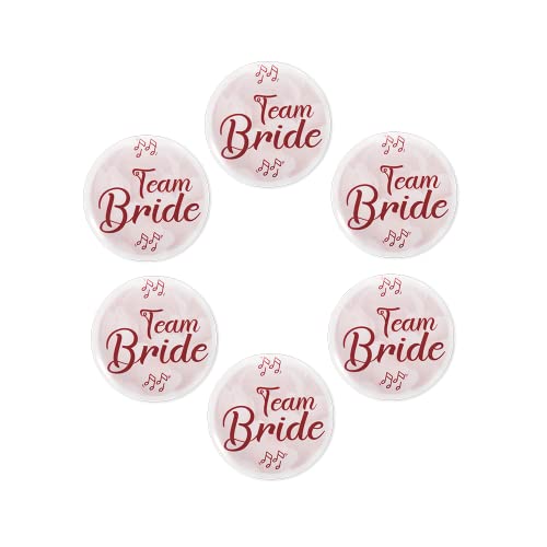 Lot de 6 badges EVJF pour future mariée et son équipe de fête