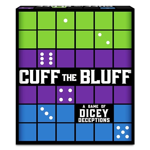 Gouda Games Cuff The Bluff - Fun Bluffing Dice & Card Game for Family Game Nights, Ideal for Kids, Teens & Adults, Gifts for Ages 12 and Up, Endless Laughter & Strategy