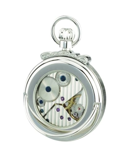 Image of Charles-Hubert, Paris 3873-W Classic Collection Polished Finish Open Face Mechanical Pocket Watch