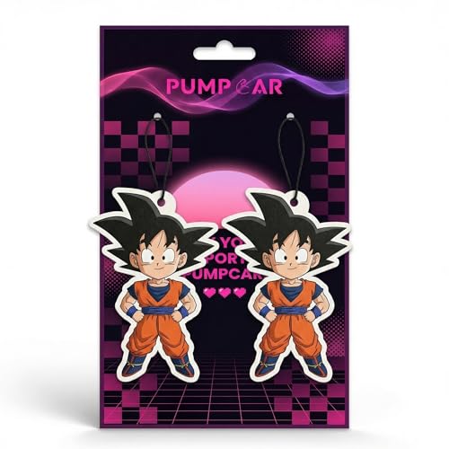 Image of PumpCar car air freshener 2-piece double-sided Goku kid hanging cherry-scented anime dragon for rearview mirror Car Interior Accessories Household Gifts