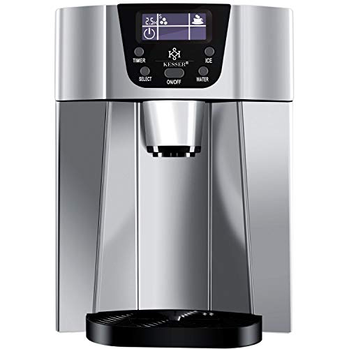 KESSER® Eiswürfelbereiter | Eiswürfelmaschine Edelstahl | 100W Ice Maker |12 kg 24 h |2 Würfelgrößen | Zubereitung in 6 min | 2 Liter Wassertank | Timer | LCD-Display | Wassertank, mit Zubehör Silber – Bild 5