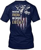 Military K9 Tshirt Vintage Military K9 No Better Friend No Worse Enemy American Flag Gift T-Shirt for Men Women (Navy - 3XL)