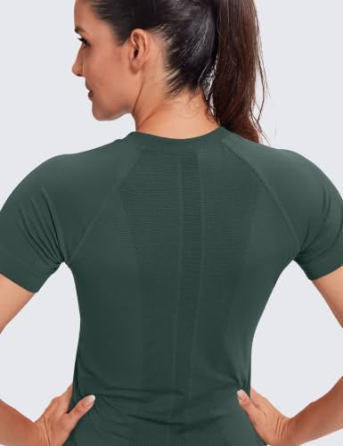Image of MathCat Seamless Short Sleeve Workout Tops for Women