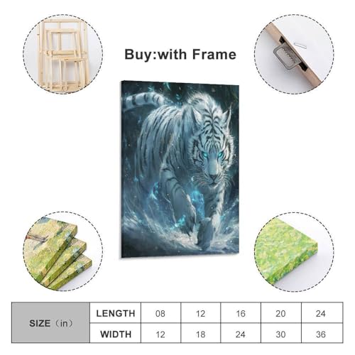 Affiche decoration tigre murale en impression sur toile haute definition - 2