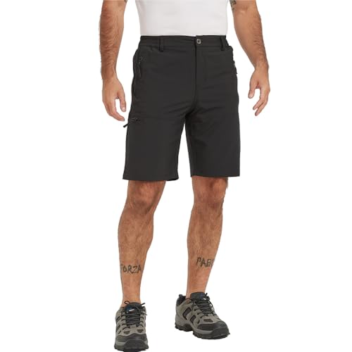 LOLLi kidz Men's Hiking Shorts Quick Dry Breathable Lightweight Summer Casual Shorts 9 inch Inseam with Pockets for Outdoor