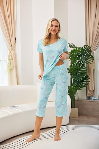 Image of PNAEONG Women's Cotton Printed Nighty Night Gown Maxi Free Size (Pack of 2)