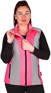 BTR Ladies Hi Vis Reflective Cycling & Running Gilet/Vest For Women. High Visibility (Hi Viz) & VERY Reflective Outdoor Sports Gilet