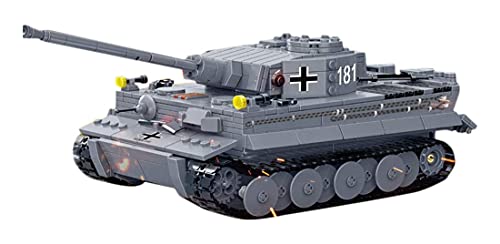 RSWLY Technics Panzer Modellbausätze, 1010 Teile German Tiger Heavy Panzer WW2 Military Panzer Bauset für Kinder und… – Bild 3