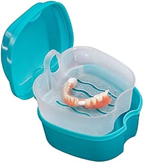 Denture Case, Denture Cup with Strainer, Coolrunner Denture Bath Box False Teeth Storage