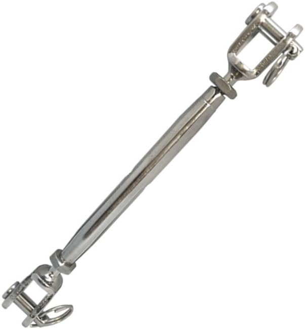 DBM IMPORTS 5/8" Stainless Steel 316 Closed Body Jaw Jaw Turnbuckle 2000 LBs Limit 14" Long