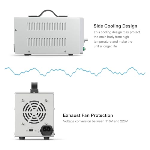 Alimentation CC linéaire variable 30V 10A stabilisée réglable avec 3 LED - 6