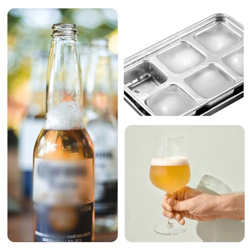 Bandeja para hielo de acero inoxidable 304 con tapa miniatura 3