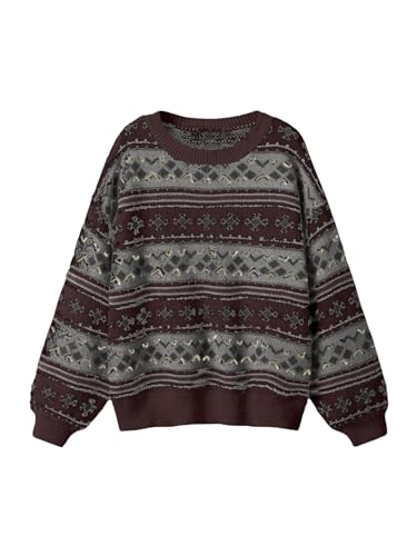 Image of MakeMeChic Women's Striped Sweaters Halloween Vintage Grandpa Sweaters