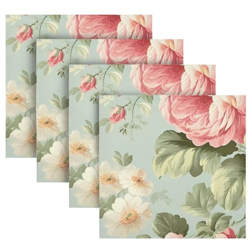 Servilletas de Tela Peony Flower Verde 6 unidades 20 x 20 in miniatura 7
