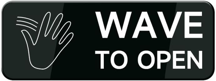 Jeelas Wave To Open Sign For Business Self Adhesive Signs Industrial Warning Signs For Office Outdoor Indoor Supplies 3″X8″ (Black And White) Jeelas Wave To Open Sign For Business Self Adhesive Signs Industrial Warning Signs For Office Outdoor Indoor Supplies 3″X8″ (Black And White)