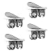 WINOMO 4Pcs Selbstklebende Rollen Räder Einzelne Richtung Nicht-Swivel Rollen Klebe Karton Räder für Lagerung Box Mülleimer