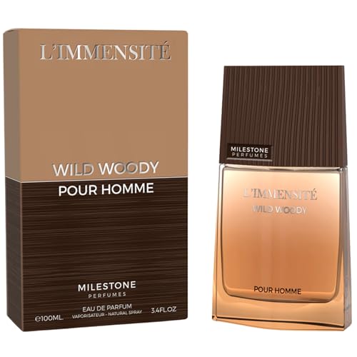 Milestone L’Immensité Wild Woody Pour Homme Eau de Parfum – 100ML | Long-Lasting Woody & Aromatic Scent for Men | Bold, Elegant & Masculine Fragrance – Luxury Gift for Him