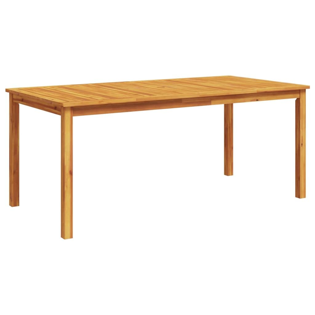 Homgoday Stół ogrodowy, drewniany stół tarasowy, stół ogrodowy, stół balkonowy, stolik do kawy, meble ogrodowe, stół do jadalni, 180 x 90 x 75 cm, lite drewno akacjowe