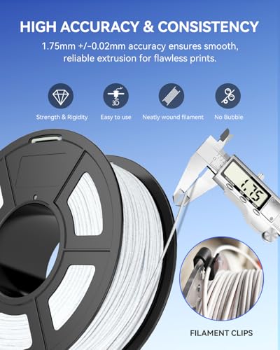 Image of JAYO Marble PLA 3D Printer Filament 1.75mm, Realistic Stone-Like Texture PLA, Easy to Print, Dimensional Accuracy ±0.02mm, 1.1kg (2.42 lbs) Spool, Most FDM Printers